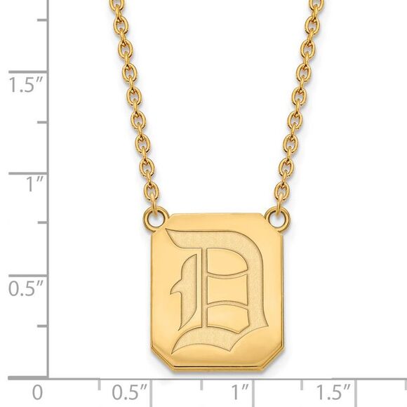 14k Yellow Gold Duquesne U Large Pendant Necklace - Picture 3 of 5